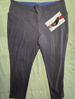 Women with Control NWT Tummy Control Seamed Leggings Black Petite Large LP
